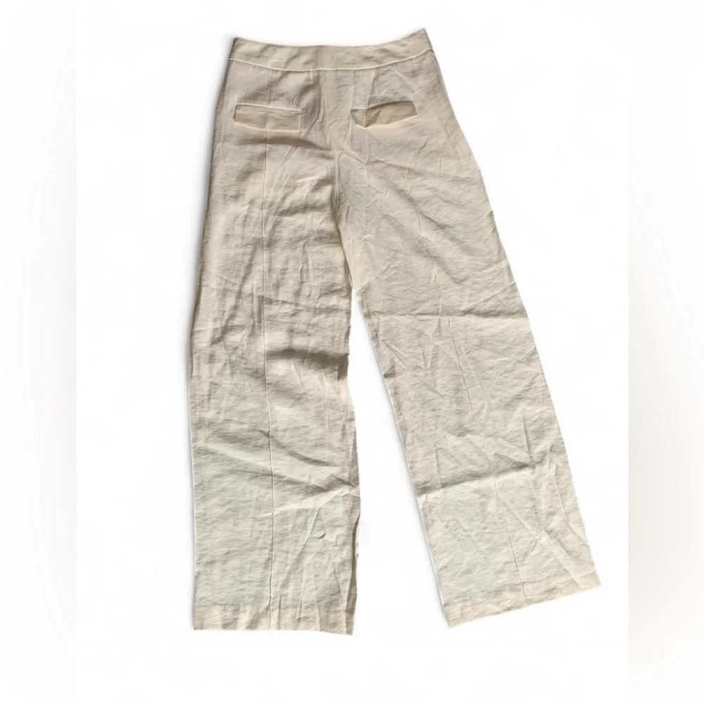 ✨ NWT Zara ZW Collection Linen Blend Wide Leg Pants XS